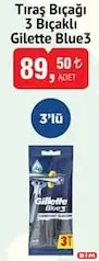 GİLLETTE BLUE3 TIRAŞ BIÇAĞI 3 BIÇAKLI 3'LÜ fiyat ve kampanya bilgisi